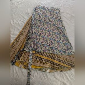 Cute Things Silk Wrap Skirt